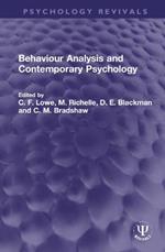 Behaviour Analysis and Contemporary Psychology