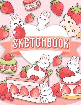 Sketchbook: 120 Blank Pages w/ mini Kawaii character (Sketchbook for Kids) - Emilie Marie Powers - cover