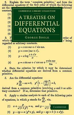 A Treatise on Differential Equations - George Boole - cover