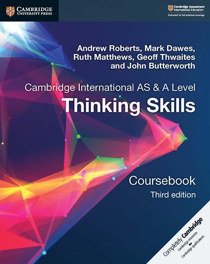  Cambridge international AS & A level thinking skills. Coursebook.