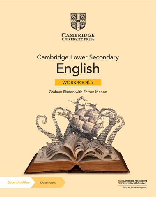 Cambridge Lower Secondary English Workbook 7 with Digital Access (1 Year) - Graham Elsdon,Esther Menon - cover