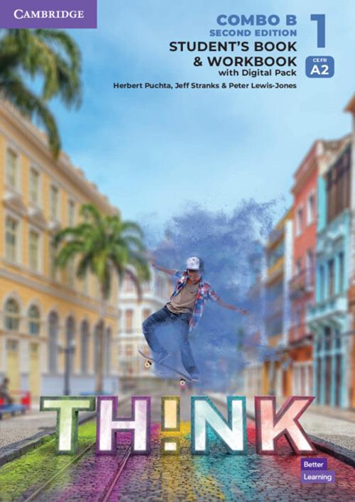 Think Level 1 Student's Book and Workbook with Digital Pack Combo B British English - Herbert Puchta,Jeff Stranks,Peter Lewis-Jones - cover