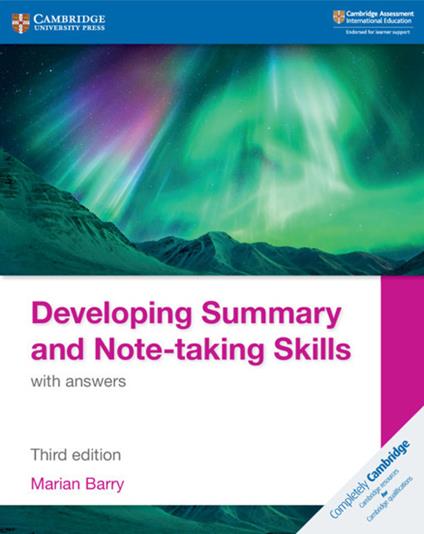 Developing Summary and Note-taking Skills with answers - Marian Barry - cover