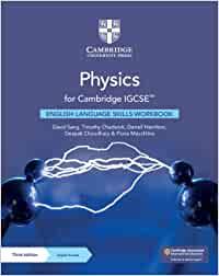 Physics for Cambridge IGCSE (TM) English Language Skills Workbook with Digital Access (2 Years) - David Sang,Timothy Chadwick,Darrell Hamilton - cover