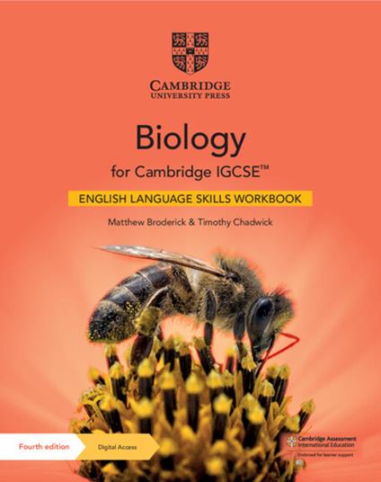 Biology for Cambridge IGCSE (TM) English Language Skills Workbook with Digital Access (2 Years) - Matthew Broderick,Timothy Chadwick - cover