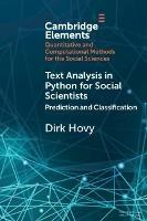 Text Analysis in Python for Social Scientists: Prediction and Classification - Dirk Hovy - cover