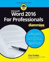 Word 2016 For Professionals For Dummies - Dan Gookin - cover