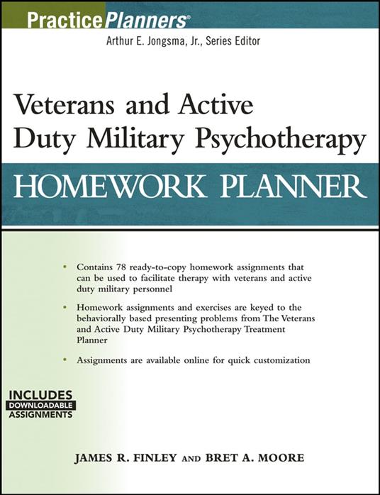 Veterans and Active Duty Military Psychotherapy Homework Planner