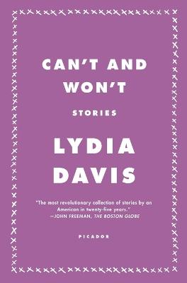 Can't and Won't: Stories - Lydia Davis - cover