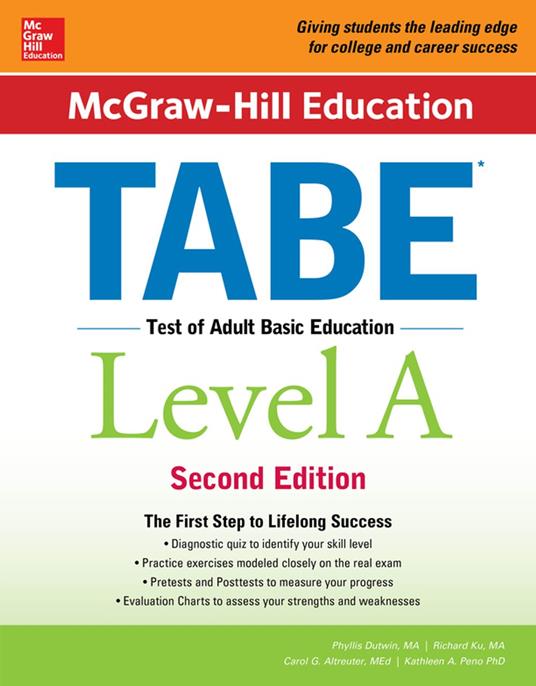 McGraw-Hill Education TABE Level A, Second Edition