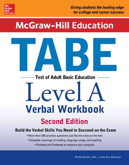 McGraw-Hill Education TABE Level A Verbal Workbook, 2nd edition