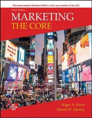 Marketing: The Core ISE - Roger Kerin,Steven Hartley - cover