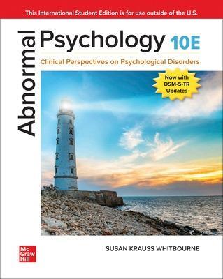 Abnormal Psychology: Clinical Perspectives on Psychological Disorders ISE - Susan Krauss Whitbourne - cover