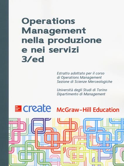 Operations management nella produzione e nei servizi. Università degli Studi di Torino - copertina