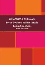 Mem30005a Calculate Force Systems Within Simple Beam Structures