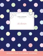 Adult Coloring Journal: Al-Anon (Floral Illustrations, Polka Dots)