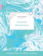Adult Coloring Journal: Cocaine Anonymous (Sea Life Illustrations, Turquoise Marble)