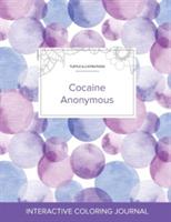 Adult Coloring Journal: Cocaine Anonymous (Turtle Illustrations, Purple Bubbles) - Courtney Wegner - cover