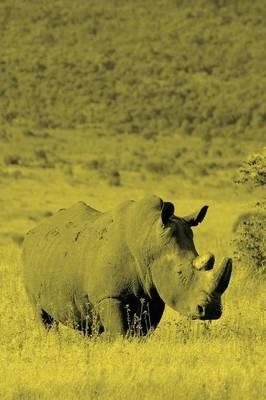 Alive! white rhino - Yellow duotone - Photo Art Notebooks (6 x 9 version): by Photographer Eva-Lotta Jansson - Eva-Lotta Jansson - cover