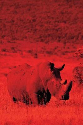 Alive! white rhino - Red duotone - Photo Art Notebooks (6 x 9 series): by Photographer Eva-Lotta Jansson - Eva-Lotta Jansson - cover