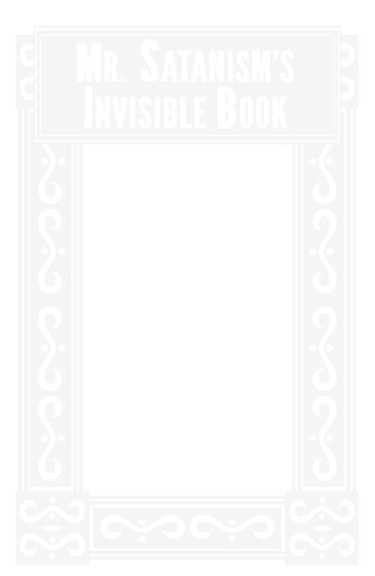 Mr. Satanism's Invisible Book