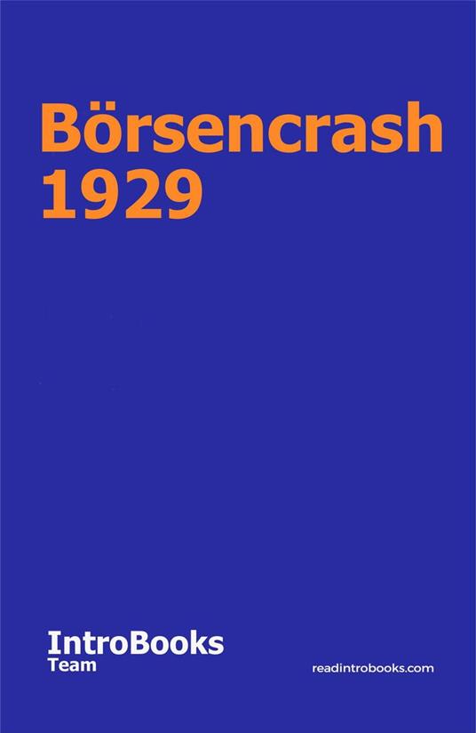 Börsencrash 1929