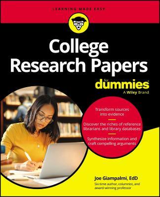 College Research Papers For Dummies - Joe Giampalmi - cover