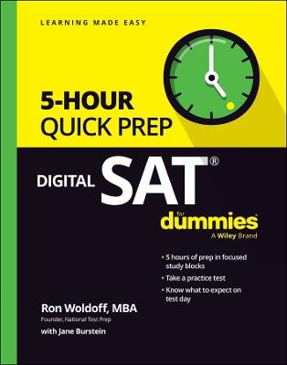 Digital SAT 5-Hour Quick Prep For Dummies - Ron Woldoff - cover