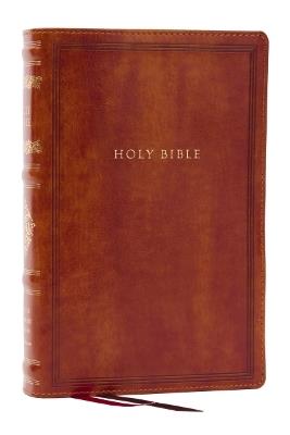 RSV Personal Size Bible with Cross References, Brown Leathersoft, Thumb Indexed, (Sovereign Collection) - Thomas Nelson - cover