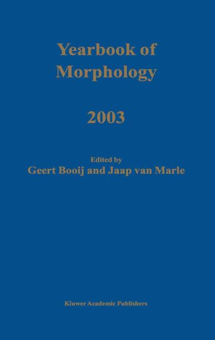 Yearbook of Morphology 2003