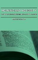 Meaning And Necessity - A Study In Semantics And Modal Logic - Rudolf Carnap - cover