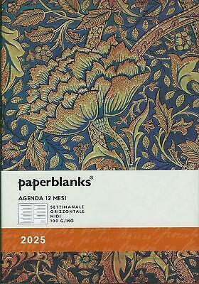 Agenda Paperblanks, 2025 Morris Danza del Vento, 12 Mesi Flexis, orizzontale, Midi, 12 x 17,5 cm