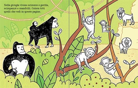 Libro da colorare per bambini di 4-5 anni (Scimmie): Buy Libro da