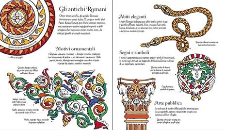 Motivi ornamentali romani. Da colorare. Ediz. illustrata - Sam Baer,David Thelwell - 2