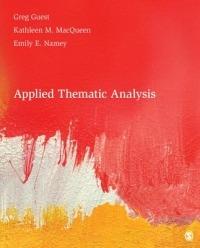 Applied Thematic Analysis - Greg Guest,Kathleen M. MacQueen,Emily E. Namey - cover