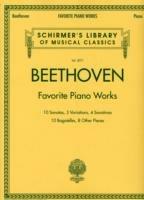 Beethoven - Favorite Piano Works: Schirmer'S Library of Musical Classics #2071 - cover
