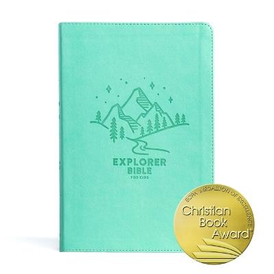 CSB Explorer Bible For Kids, Light Teal Mountains - cover