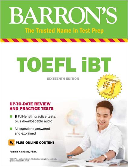 TOEFL iBT with Online Tests & Downloadable Audio - Pamela J. Sharpe - cover