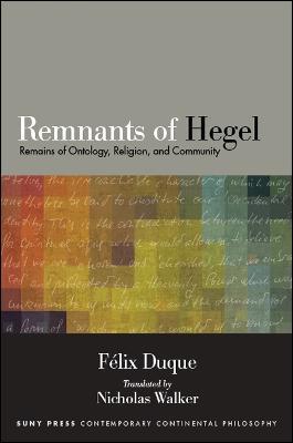 Remnants of Hegel: Remains of Ontology, Religion, and Community - Felix Duque - cover