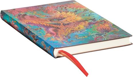 Agenda Paperblanks 2024, 12 mesi Flexis, Midi, Orizzontale, Collezione Android Jones, Drago Infuocato - 12,5 x 17,5 cm - 3