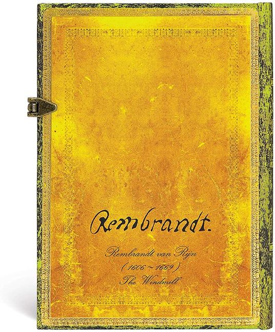 Taccuino Paperblanks, Edizioni Speciali, 350º Anniversario della Morte di Rembrandt, Midi, A righe - 13 x 18 cm - 6