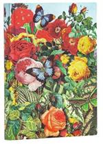 Taccuino Paperblanks copertina morbida Mini a righe Il Giardino delle Farfalle - 95 × 14 cm