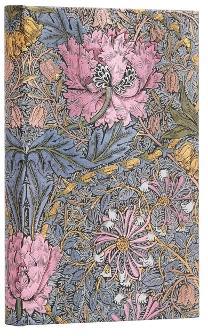 Paperblanks Taccuino copertina rigida, Mini, Righe, William Morris, Caprifoglio Rosa - 9,5 x 14 cm