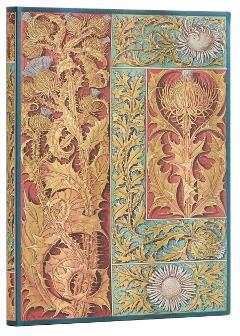 Paperblanks Taccuino flexi a copertina morbida, Midi, Righe, Vox Botanica, Cardo Selvatico - 13 x 18 cm