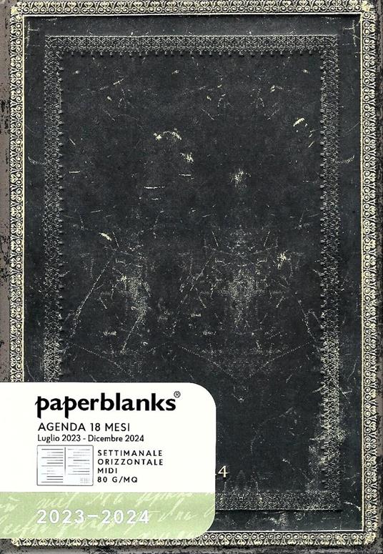 Paperblanks Agende 18 Mesi 2023-2024 La Restaurazione Inglese | Orizzontale  | Midi (130 × 180 mm)