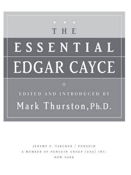 The Essential Edgar Cayce