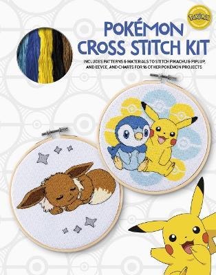 PokéMon Cross Stitch Kit: Includes Patterns and Materials to Stitch Pikachu & Piplup, & Evee, and Charts for 16 Other PokéMon Projects - Maria Diaz - cover