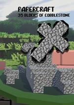 Papercraft 35 Blocks of Cobblestone