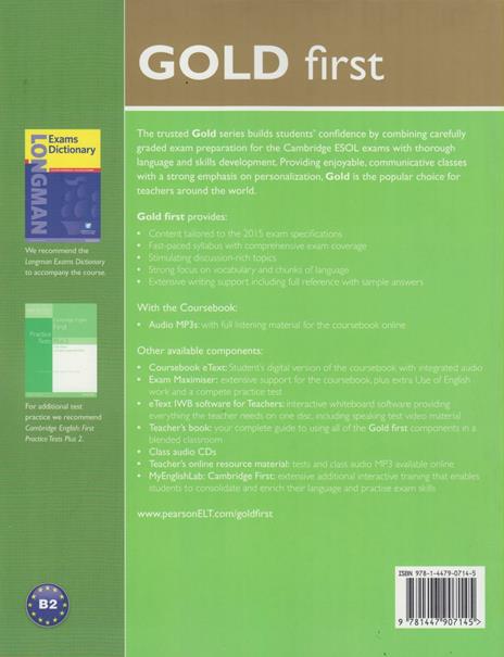 Gold First New Edition Coursebook - Amanda Thomas,Jan Bell - 2