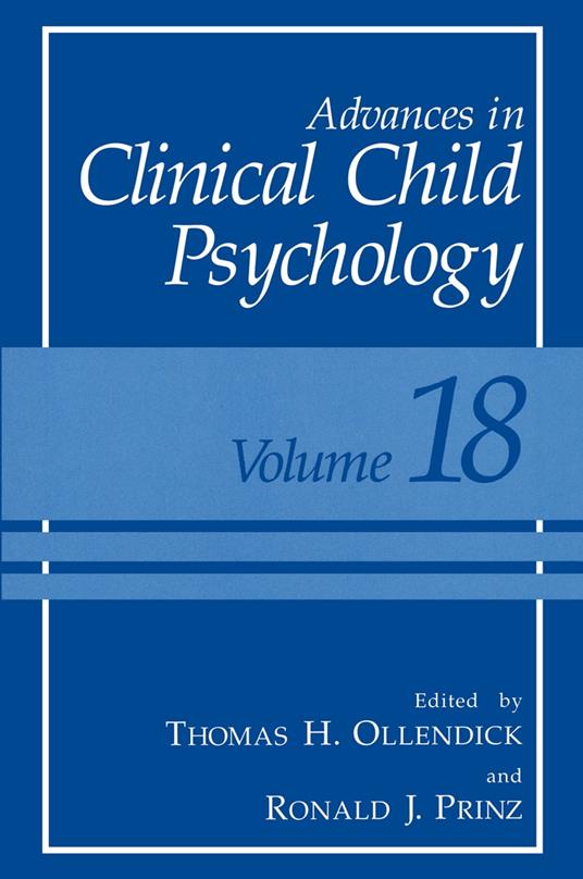 Advances in Clinical Child Psychology